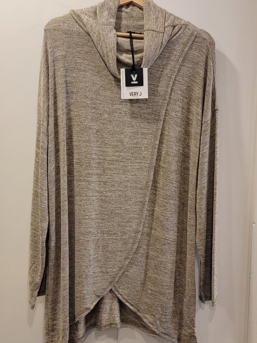 Plus Size* Very J Long Sleeve Cowl Neck Top